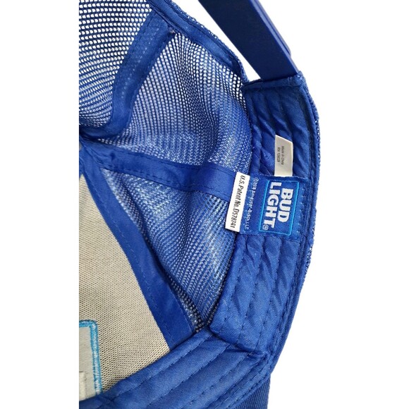Bud Light Metal Beer Cap Bottle Opener Straw Hat Snapback Baseball Cap Trucker - Picture 8 of 8